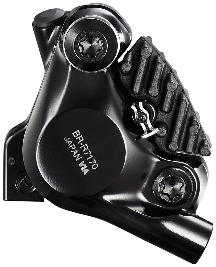 105 BR-R7170 Road Hydraulic Disc Brake Caliper - Rear Flat Mount L03A Resin Pads Fins