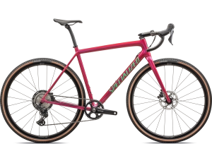 2024 Specialized CRUX COMP Carbon Gravel BIKE - 61cm, GLOSS VIVID PINK/ELECTRIC GREEN