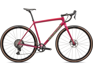 2024 Specialized CRUX COMP Carbon Gravel BIKE - 61cm, GLOSS VIVID PINK/ELECTRIC GREEN