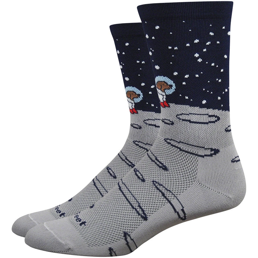 Aireator Moon Dog Bike Socks - Gray/Black