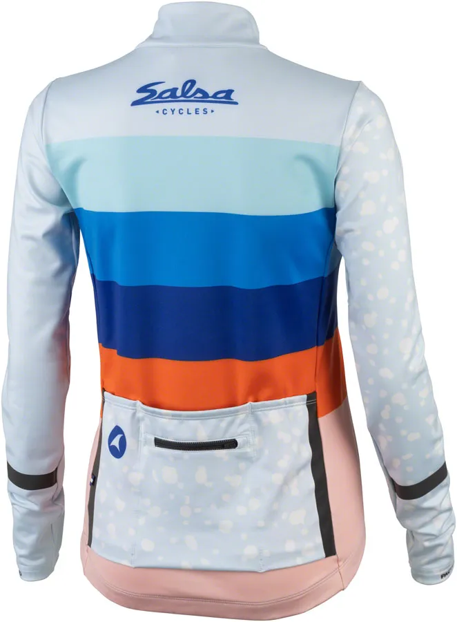 Arctica Womens Long Sleeve Jersey - Light Blue w/Stripes Medium