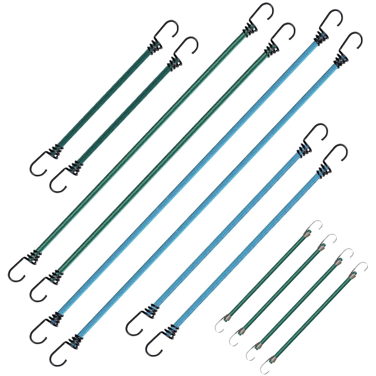 Assorted Bungee Cords - 12 Pack