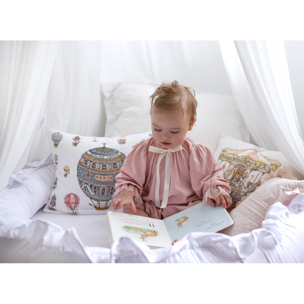 Atelier Choux Satin Cushion - Hot Air Balloons