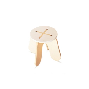babai Wooden Children Stool X White