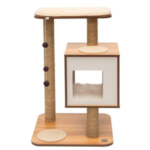 Catit Vesper Cat Furniture, V-Base, Walnut