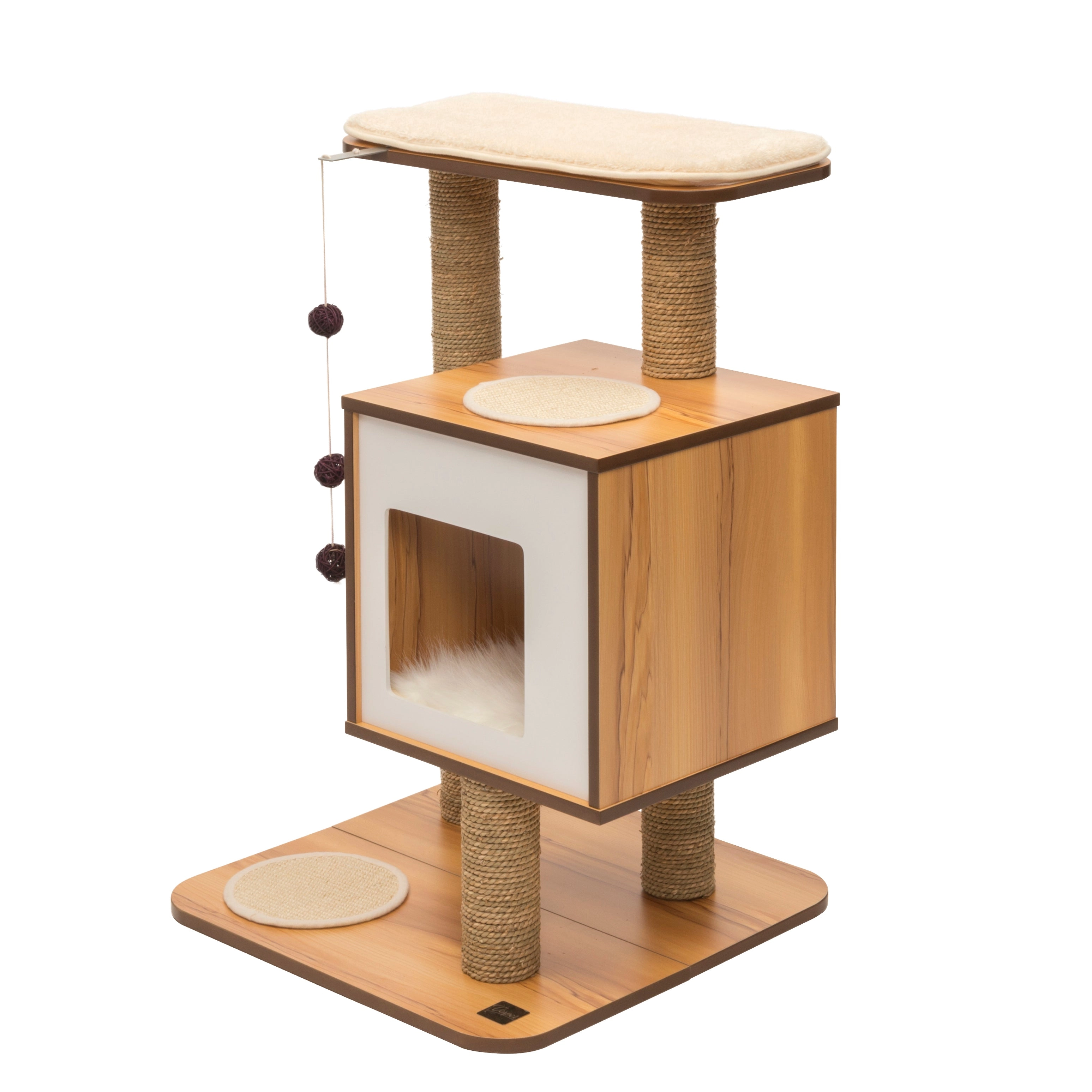 Catit Vesper Cat Furniture, V-Base, Walnut