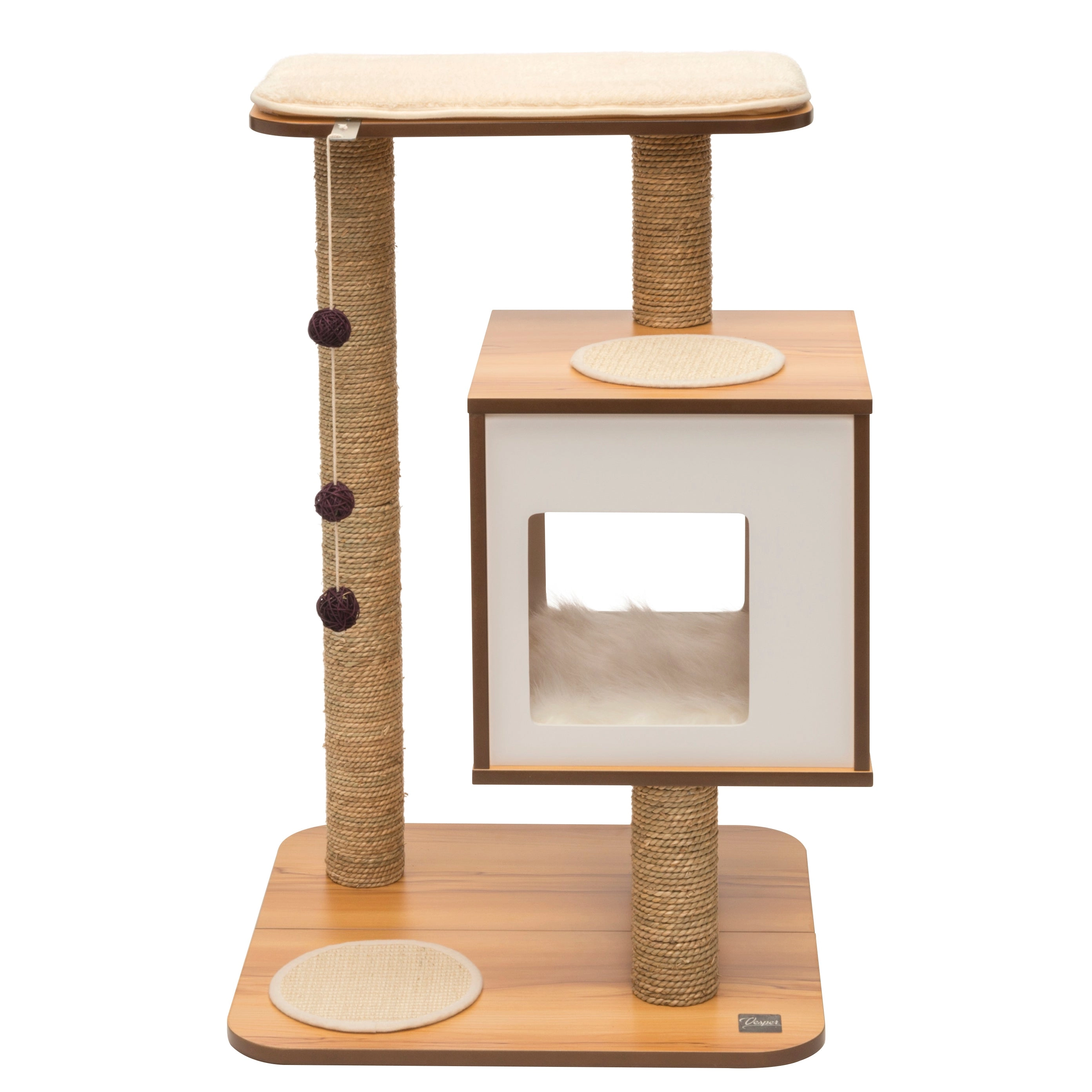 Catit Vesper Cat Furniture, V-Base, Walnut