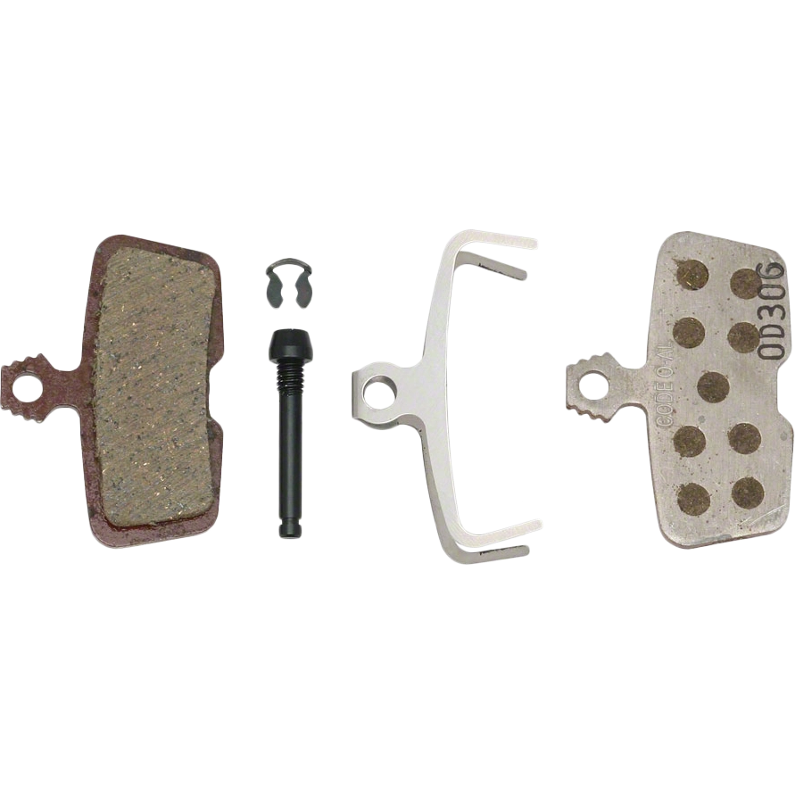 Disc Brake Pads, Organic Compond, Aluminum Backed, Quiet/Light