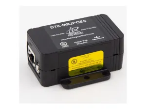 DITEK DTK-MRJPOE - PoE surge protector (DIN rail mountable) - PoE