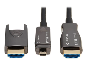 Eaton Tripp Lite Series 8K HDMI Fiber Active Optical Cable (AOC) - 8K UHD @ 60 Hz, HDR, Detachable Connector, M/M, Black, 20 P568FM-20M-8K6