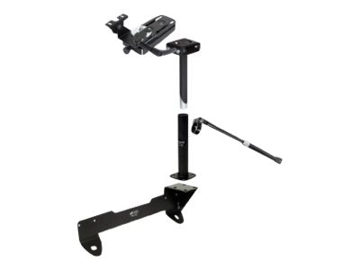 Gamber-Johnson - Mounting kit (pedestal base, 2 poles, support brace, locking slide arm) - for notebook - steel - car front seat 7170-0232