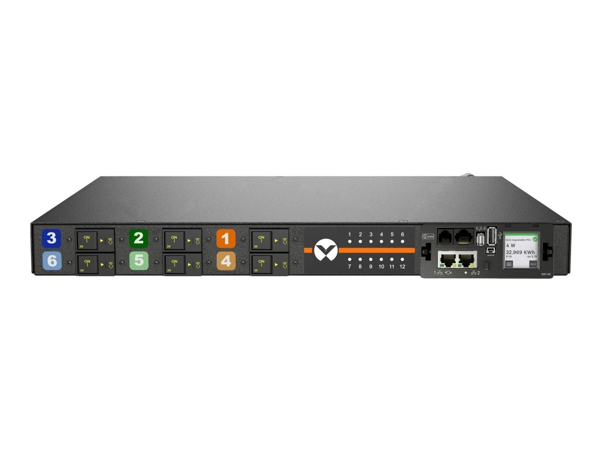 Geist Monitored Outlet Level EC MNR5M1R6-12CF13-3TL56A0H10-S - Power distribution unit (rack-mountable) - AC 200-240/346-415 VP6N31A4
