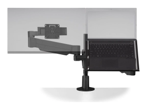 HAT Design Works Staxx - Stand - articulating - for LCD display / notebook - vista black - screen size: up to 27 - desk-mountable" STX-2-500-SLD-8510-104
