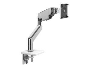 Humanscale M10 - Mounting kit (monitor arm) - for LCD display - polished aluminum with white trim - mounting interface: 100 x M10NTNDWBTW