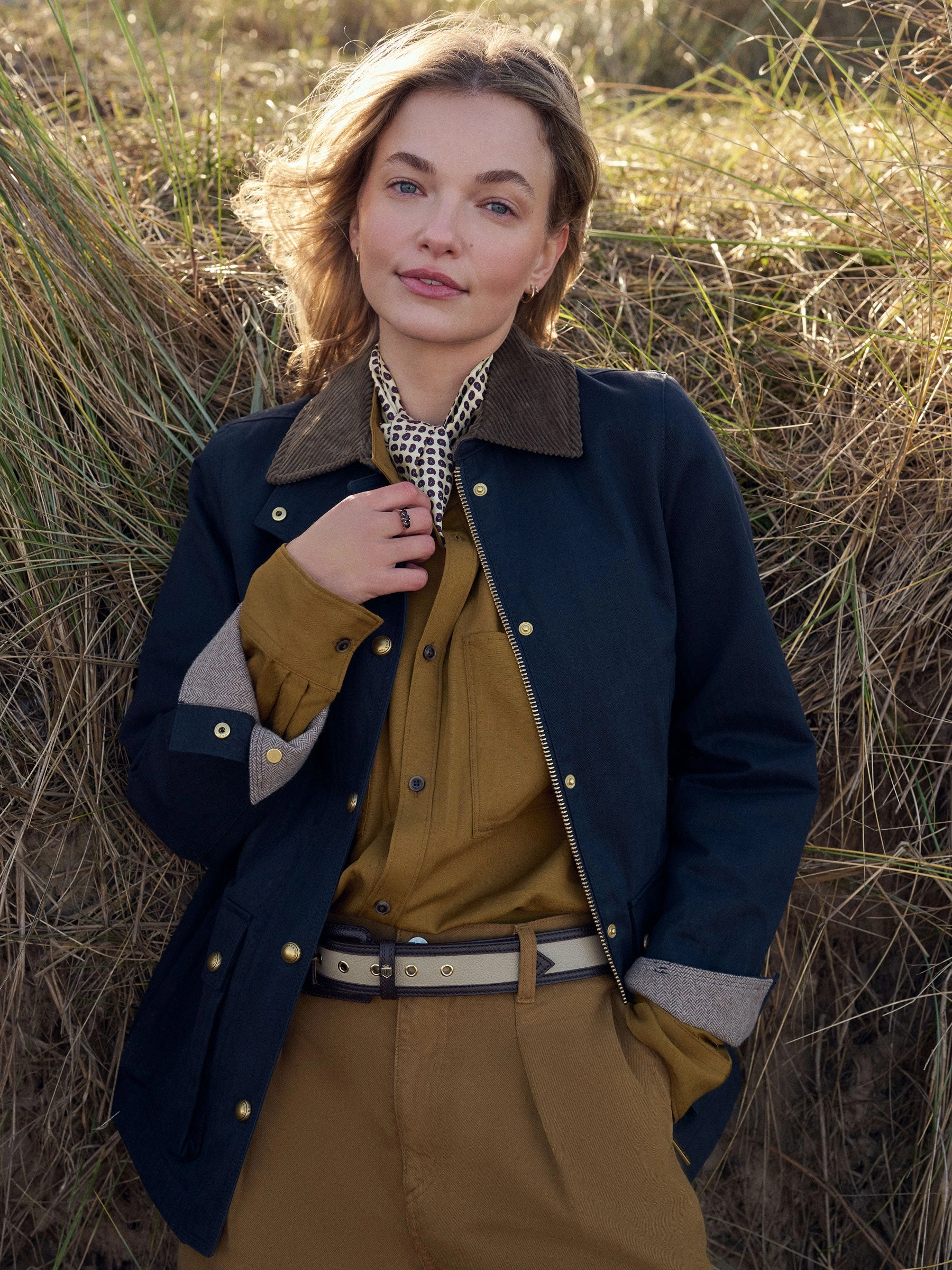 Olivia Wax Jacket - Indigo