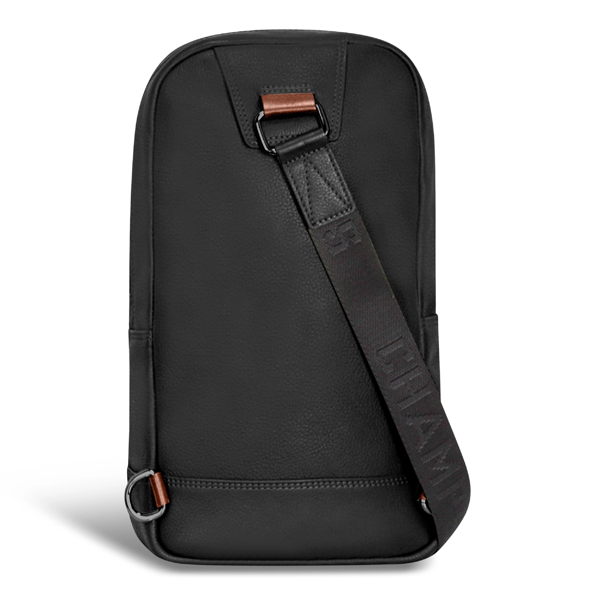 Onyx / Leather Sling Bag *Drop Ship*