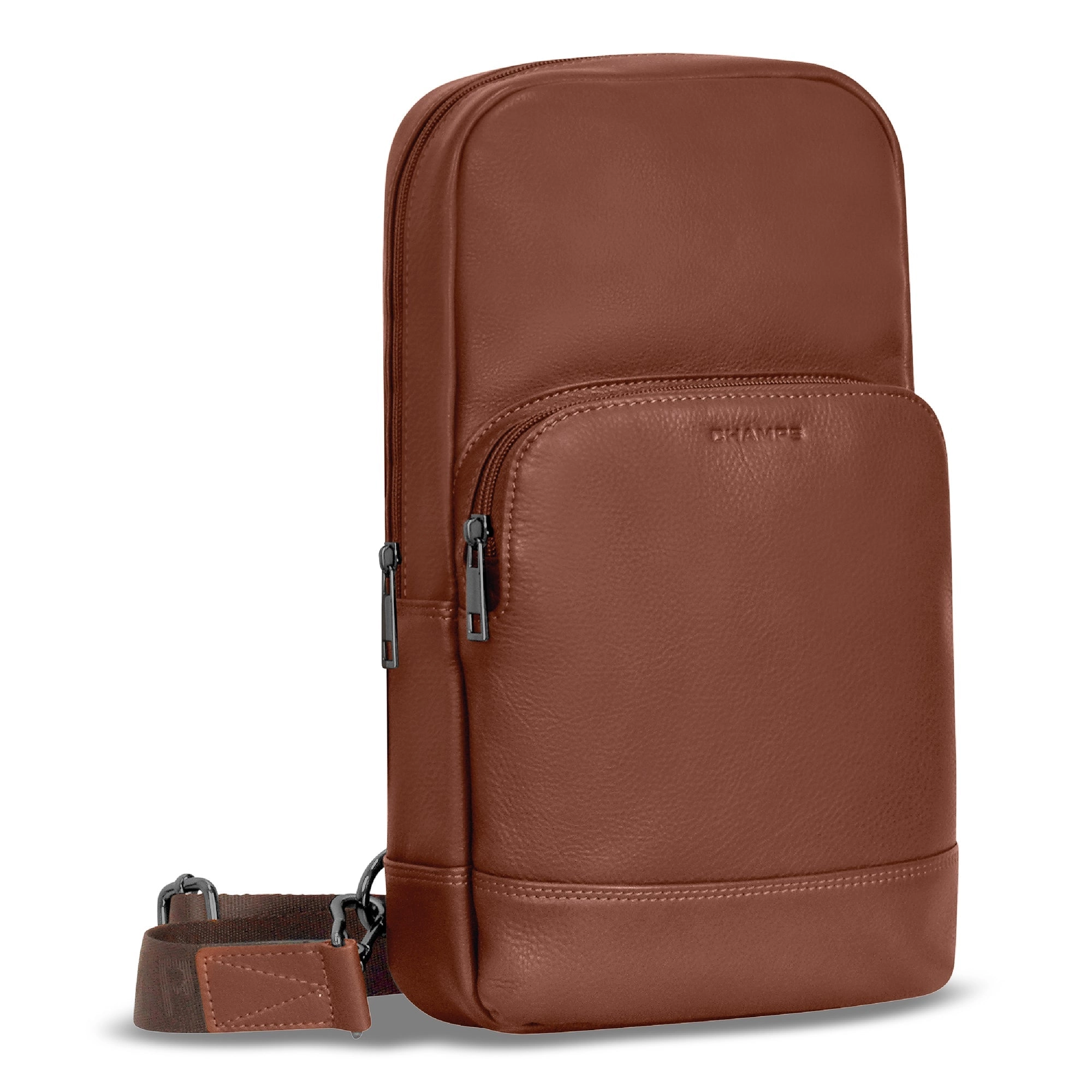 Onyx / Leather Sling Bag *Drop Ship*