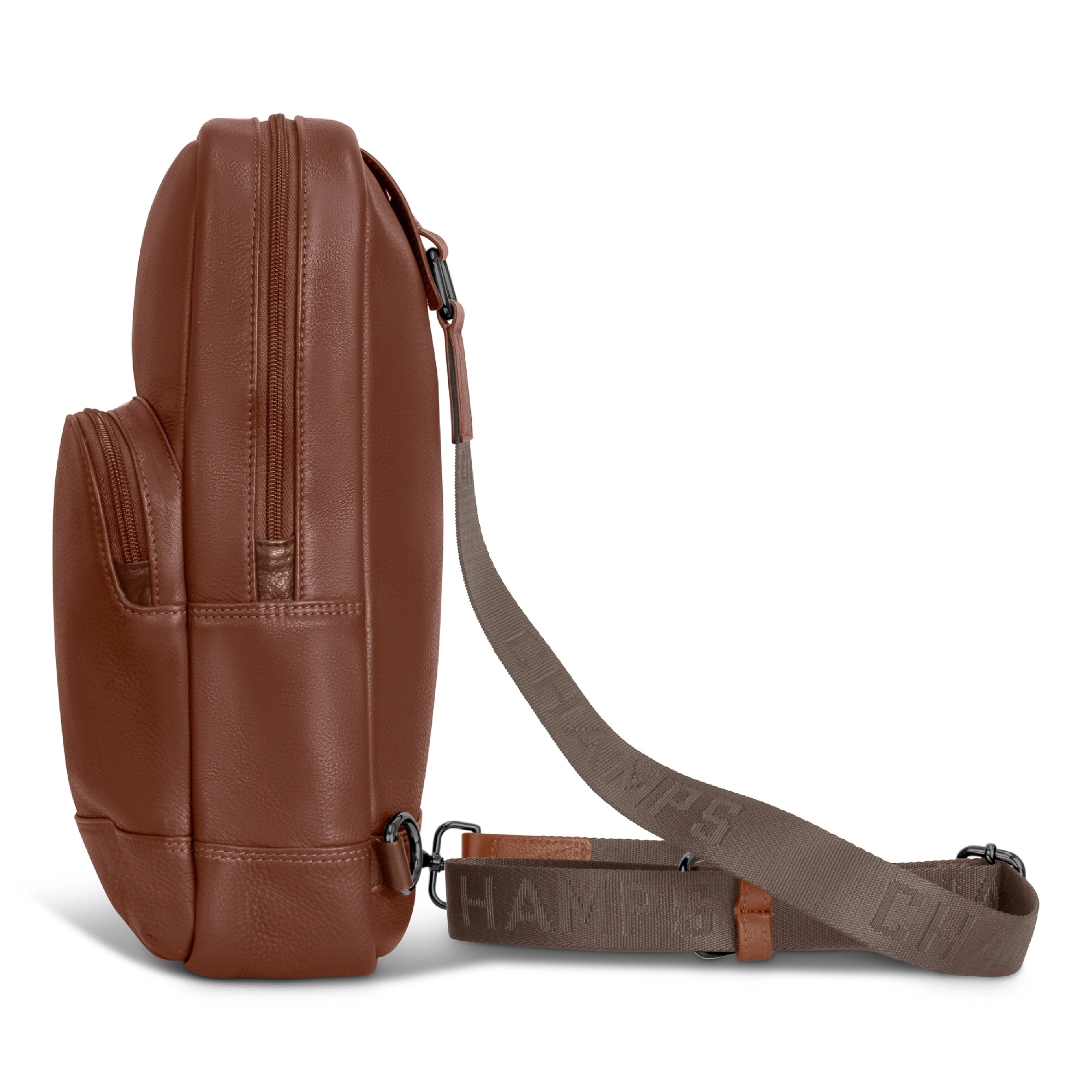 Onyx / Leather Sling Bag *Drop Ship*