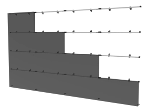 Peerless-AV SEAMLESS Kitted Series - Mounting kit (wall mount) - for 12x4 dvLED video wall - universal - aluminum frame - black DS-LEDUNV610-12X4