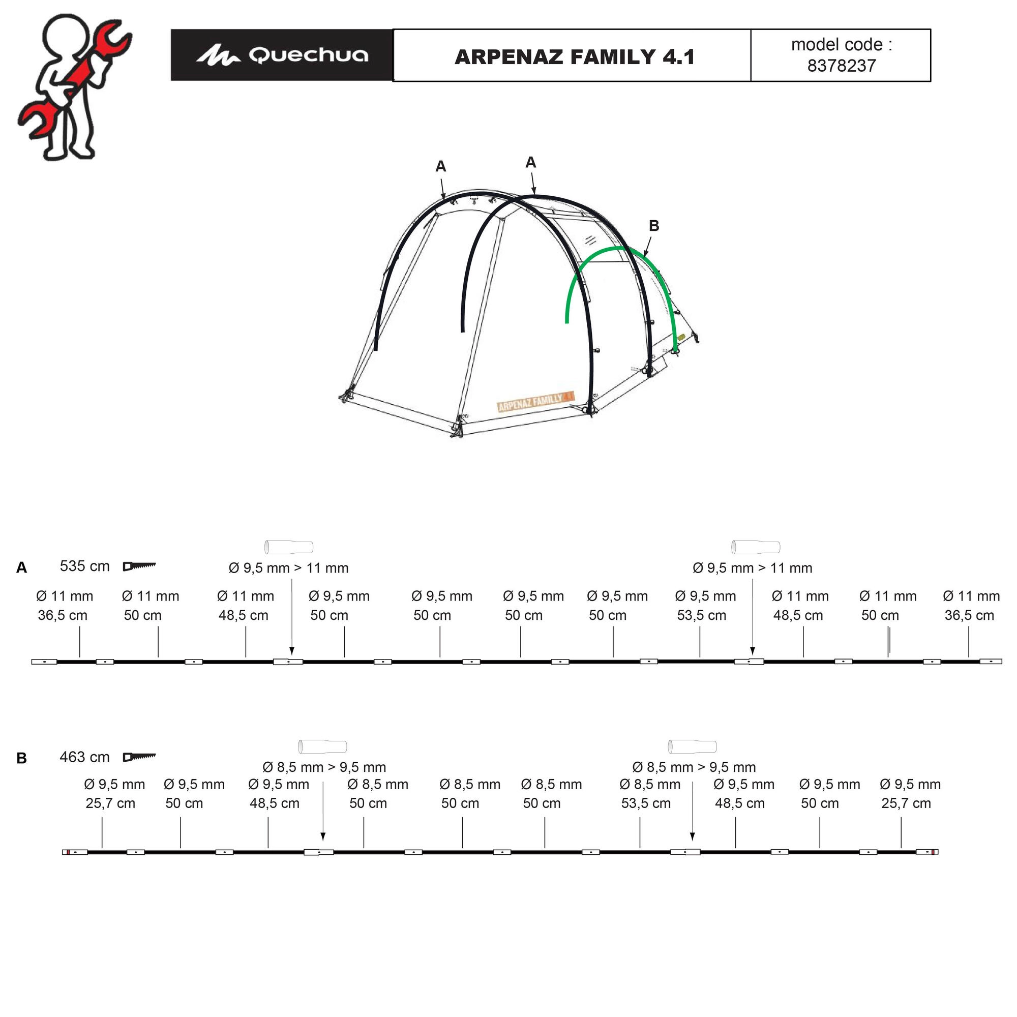 Quechua Arpenaz Family Camping Tent 4 Person *Factory Seconds*