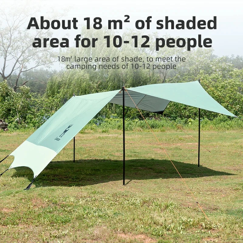 Qunature 3-in-1 Waterproof Canopy Floor Mat Raincoat UPF50  for Camping