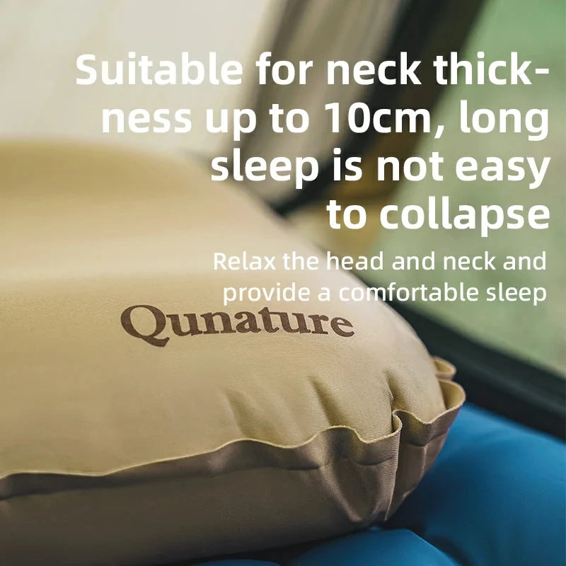 Qunature Self-Inflating Cheese Sponge Pillow with 3D High Elastic Support