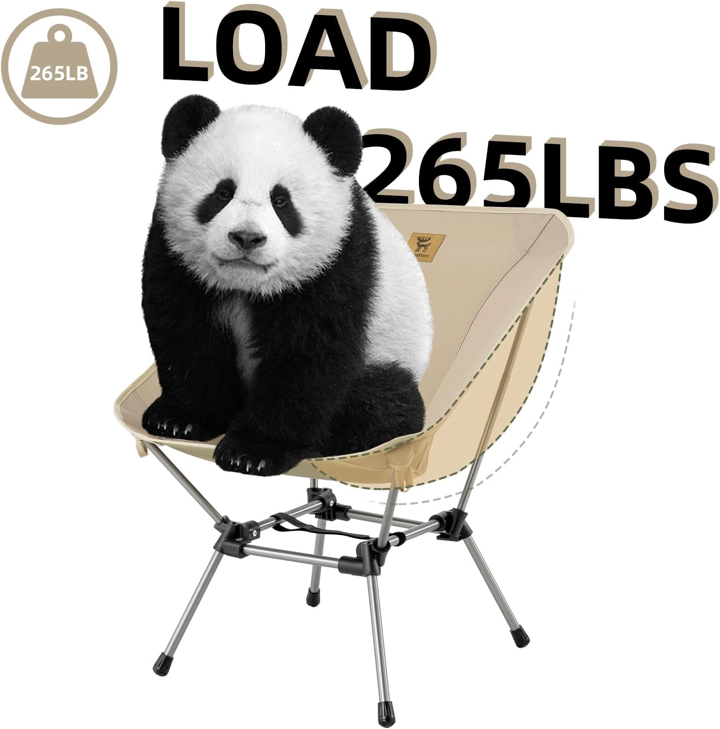 Qunature Ultra Lightweight Folding Camp Chair with Storage Bag Supports 260 lbs