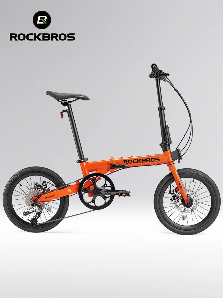 ROCKBROS 16'' Folding Bike 9-Speed Dual C-Brake Aluminum Frame Adjustable City Bicycle 11-32T