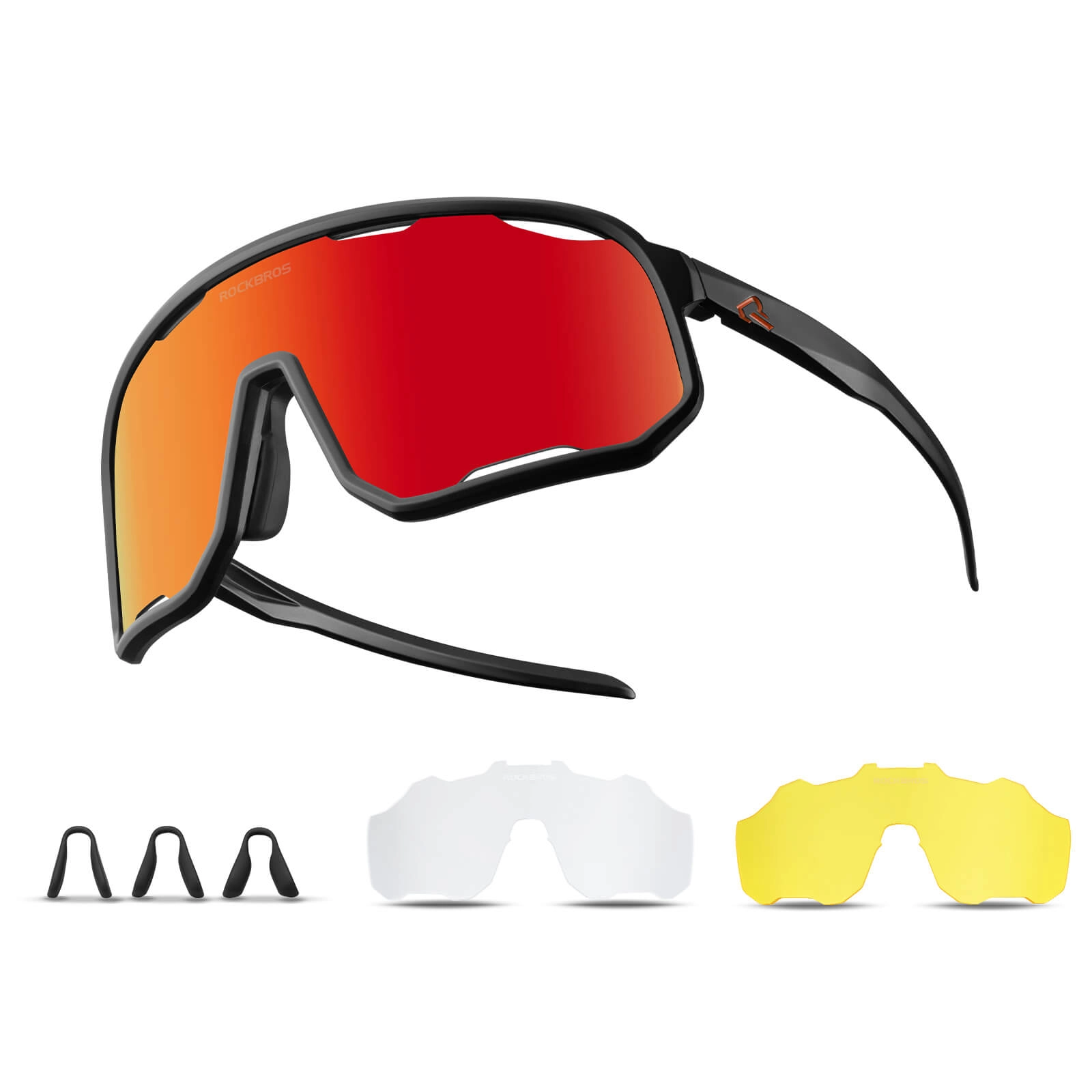 ROCKBROS Polarized Sunglasses UV400 Transparent Cycling Glasses Windproof TR90 Frame