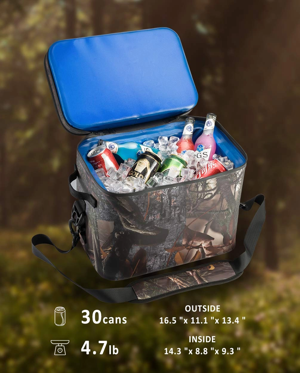 ROCKBROS Soft Cooler 30 Can Insulated Leak Proof Soft Pack