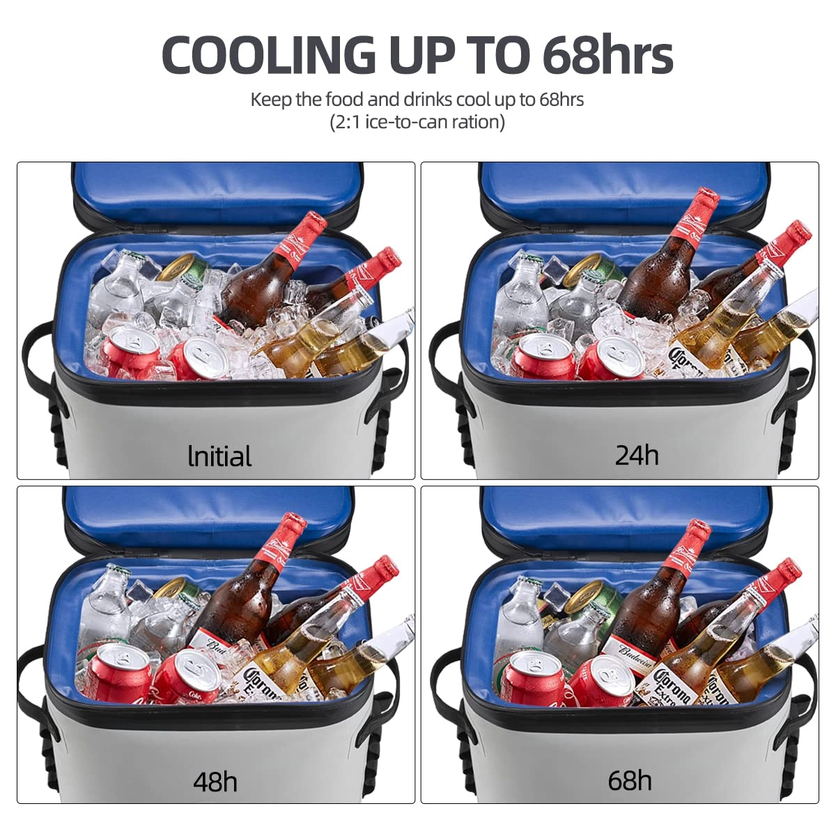 ROCKBROS Soft Cooler Waterproof 30 Can Insulated Leak Proof Soft Backpack