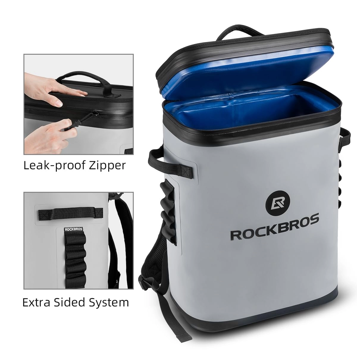 ROCKBROS Soft Cooler Waterproof 30 Can Insulated Leak Proof Soft Backpack