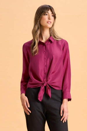 Silk Shirt - Boysenberry