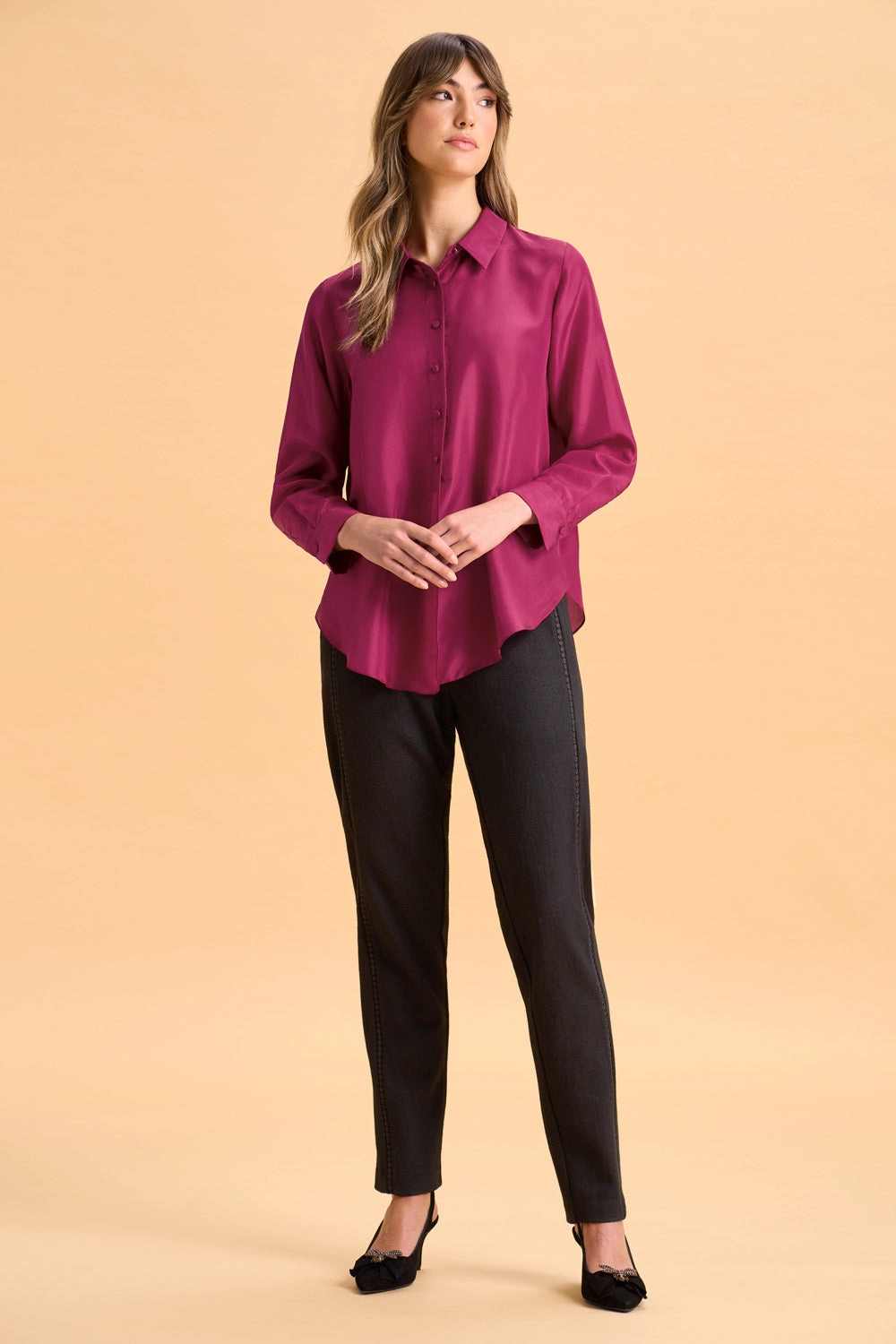 Silk Shirt - Boysenberry