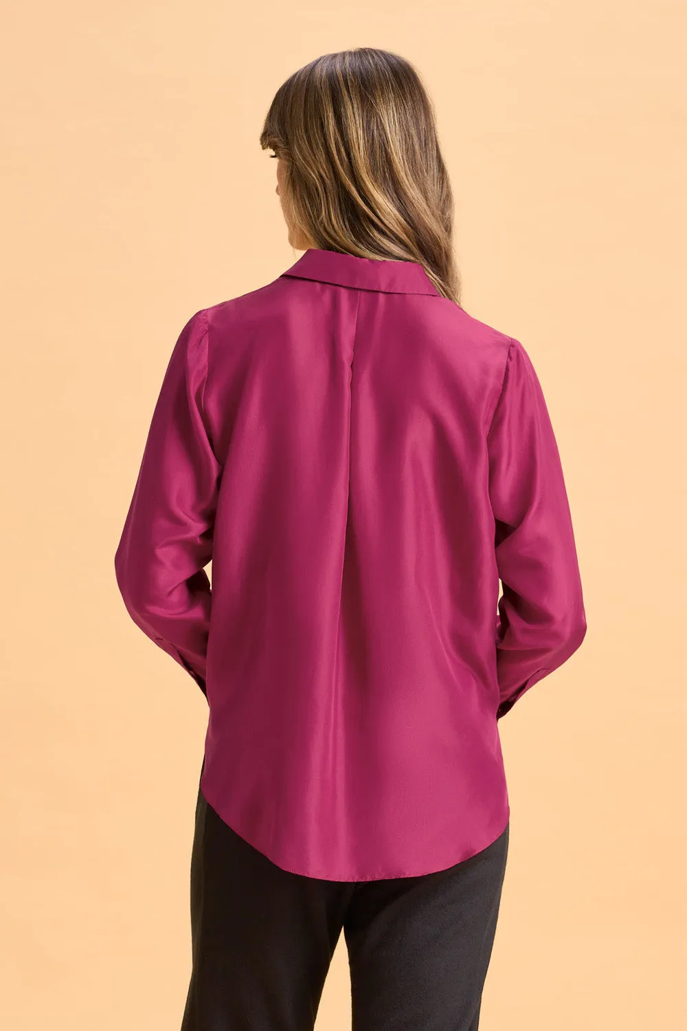 Silk Shirt - Boysenberry