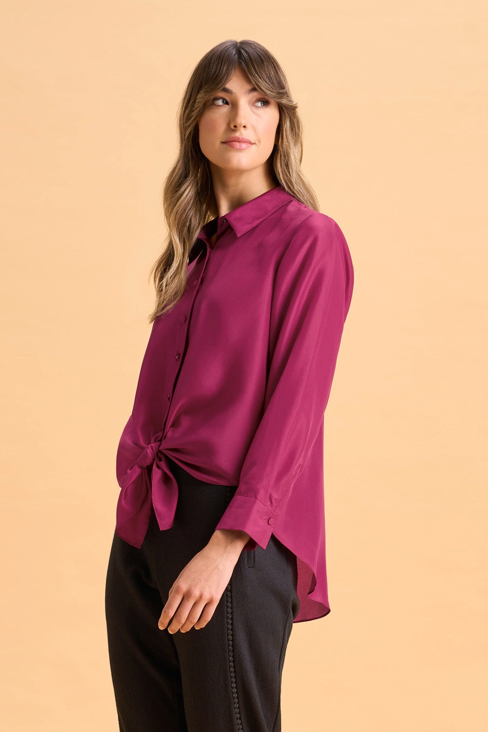 Silk Shirt - Boysenberry