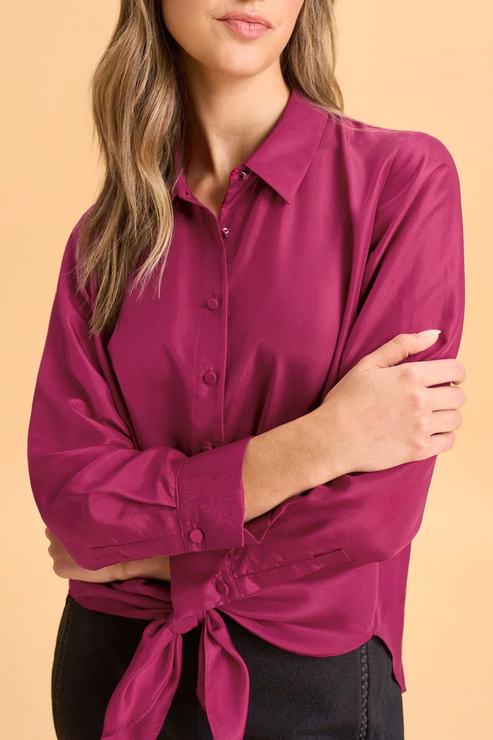Silk Shirt - Boysenberry