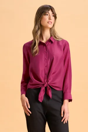 Silk Shirt - Boysenberry