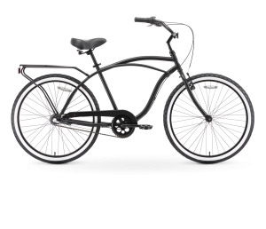 sixthreezero Around the Block Men's 24" 3 Speed Beach Cruiser Bicycle with Rear Rack