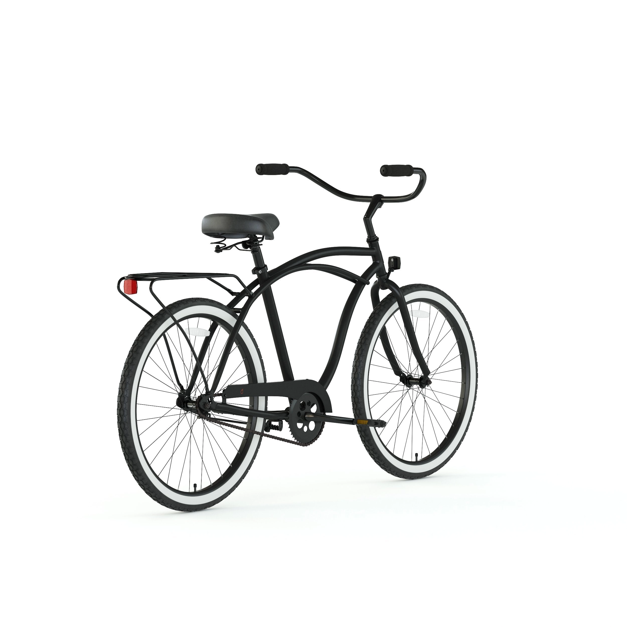 sixthreezero Around the Block Men's 24" 3 Speed Beach Cruiser Bicycle with Rear Rack