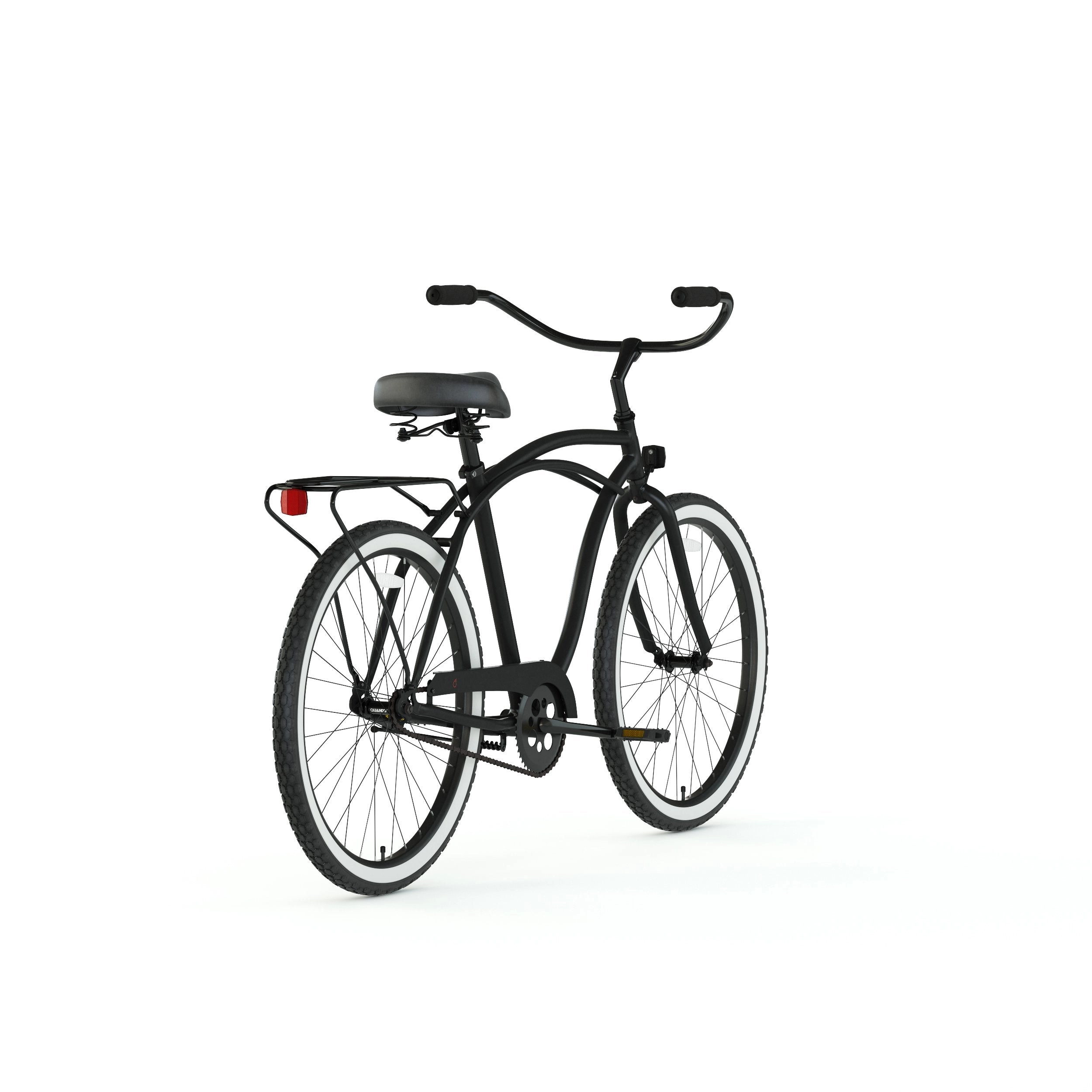 sixthreezero Around the Block Men's 24" 3 Speed Beach Cruiser Bicycle with Rear Rack