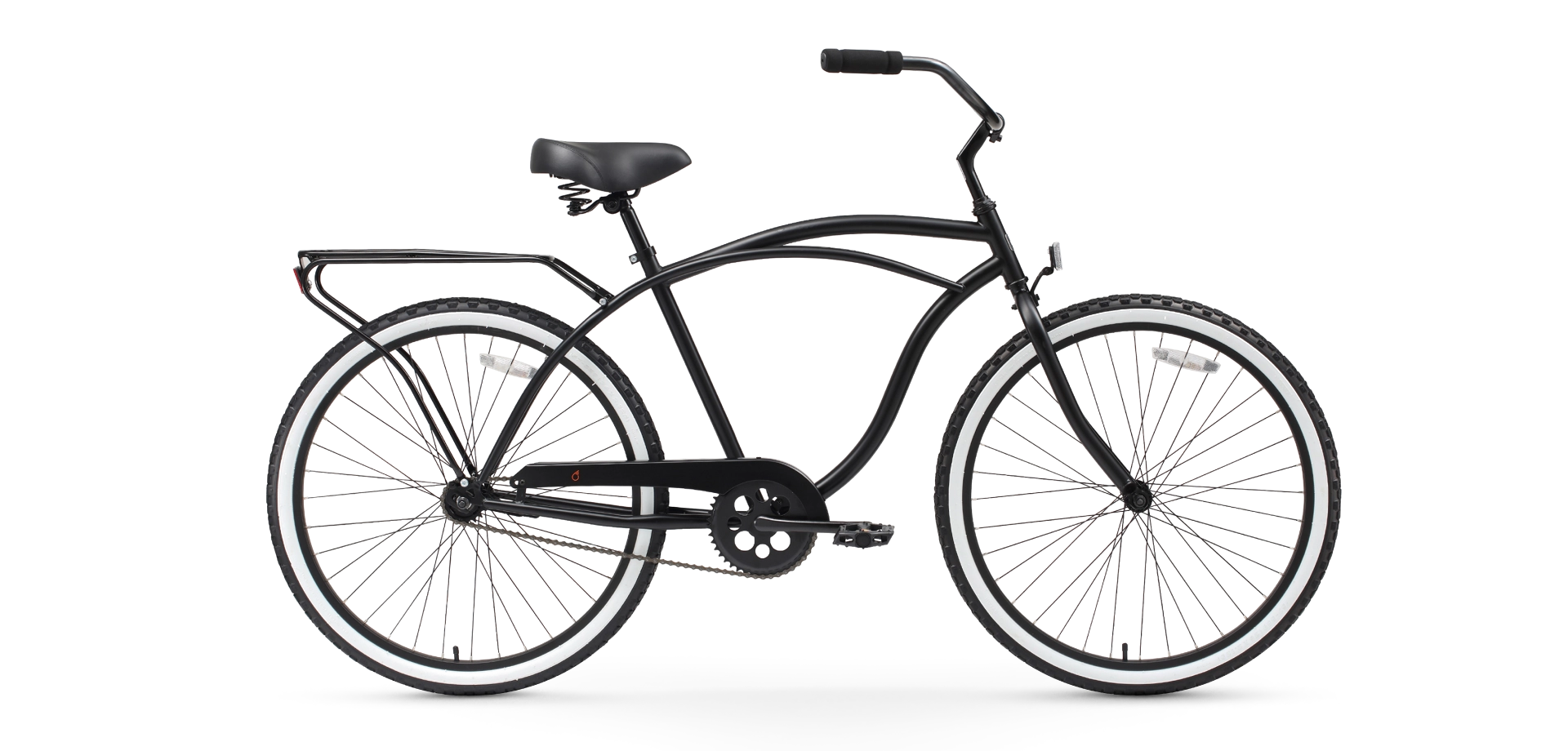 sixthreezero Around the Block Men's 24" 3 Speed Beach Cruiser Bicycle with Rear Rack