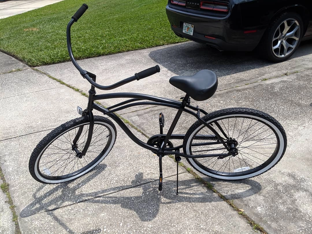 sixthreezero Around the Block Men's 24" 3 Speed Beach Cruiser Bicycle with Rear Rack