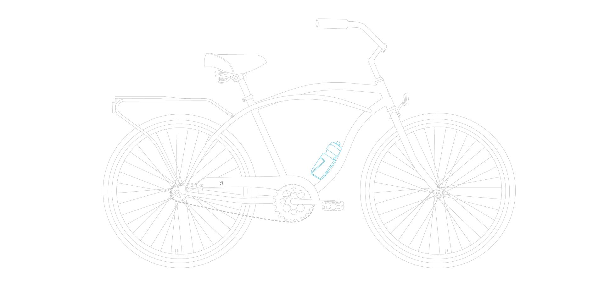 sixthreezero Around the Block Men's 24" 3 Speed Beach Cruiser Bicycle with Rear Rack