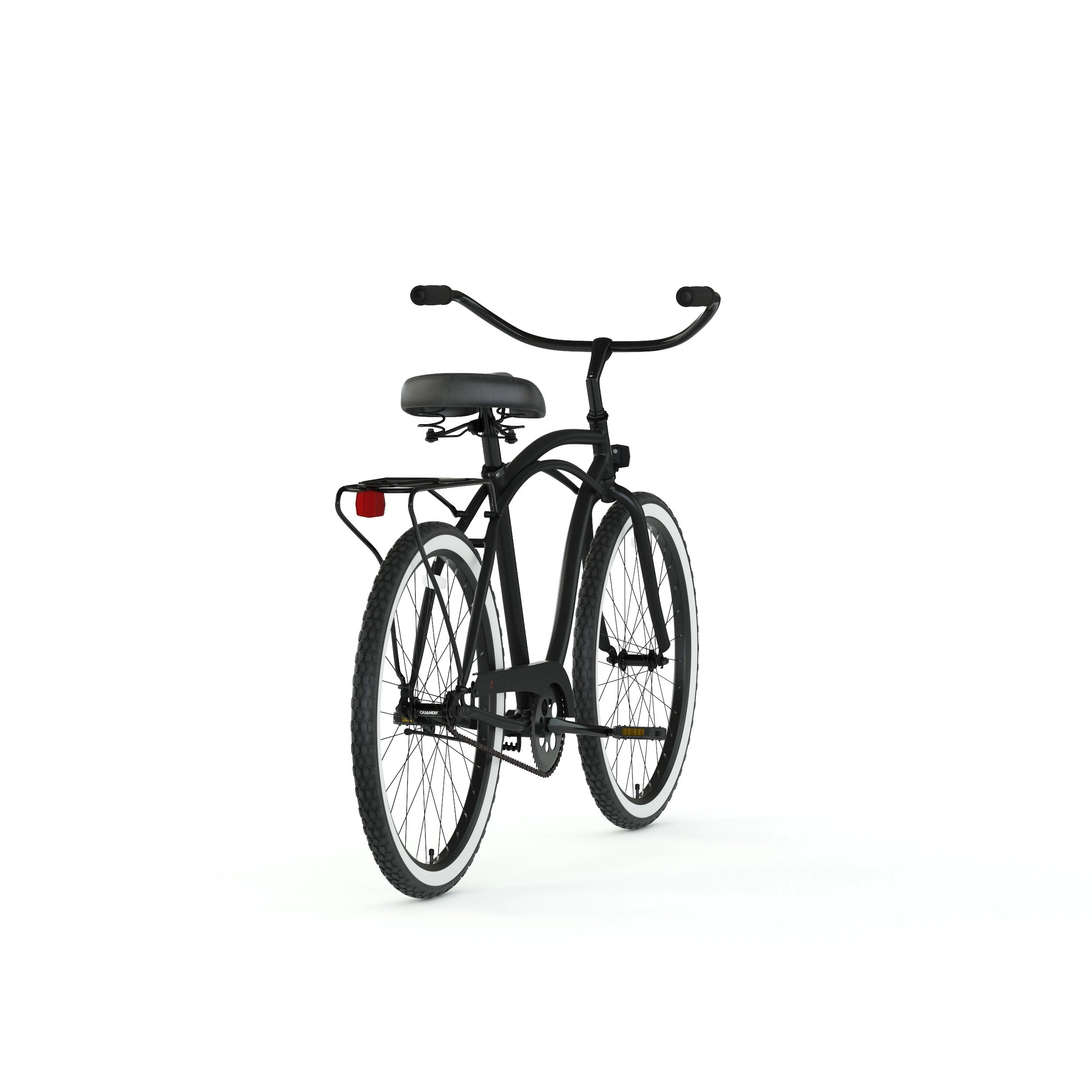 sixthreezero Around the Block Men's 24" 3 Speed Beach Cruiser Bicycle with Rear Rack