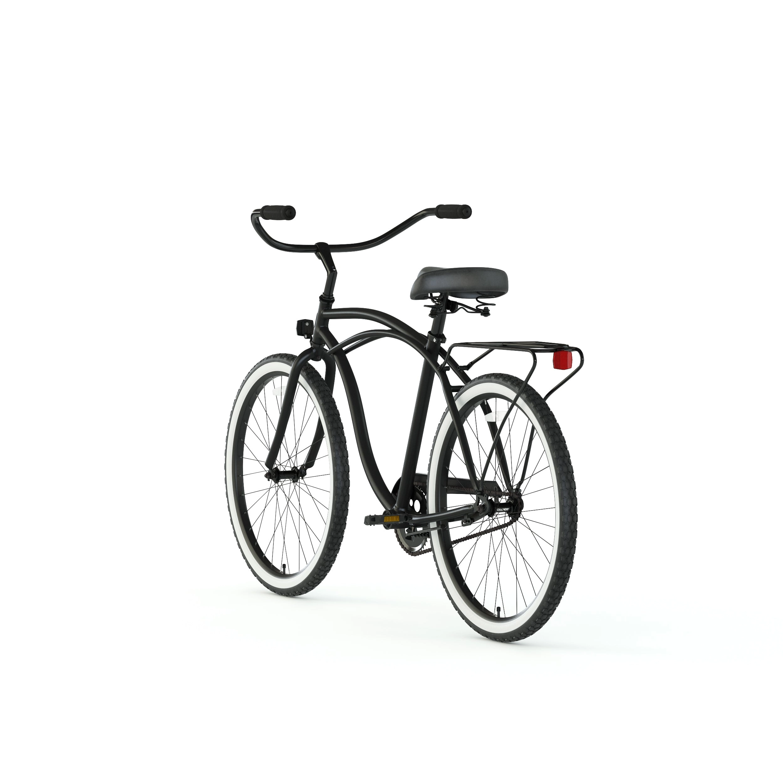 sixthreezero Around the Block Men's 24" 7 Speed Beach Cruiser Bicycle with Rear Rack