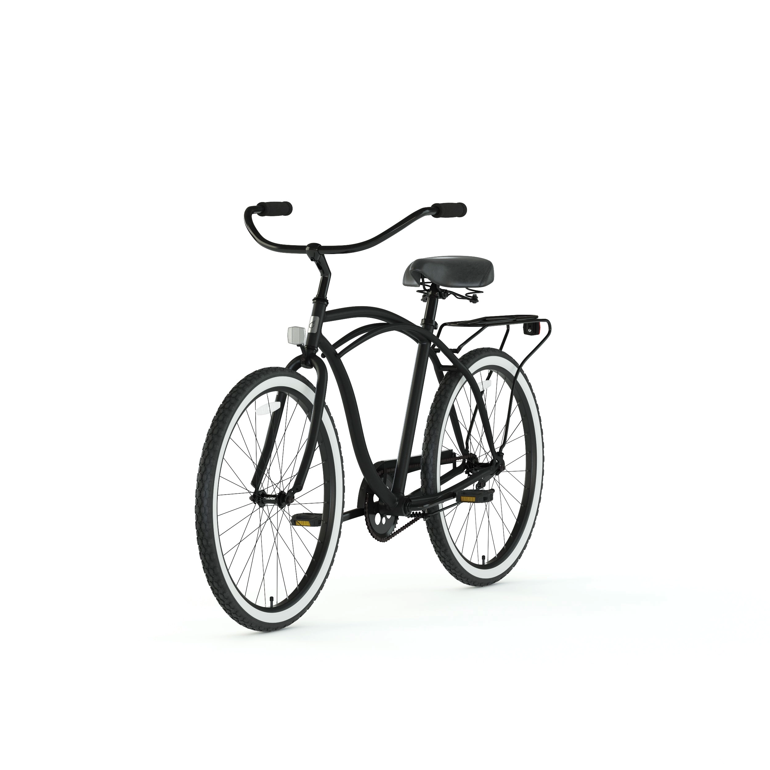 sixthreezero Around the Block Men's 24" 7 Speed Beach Cruiser Bicycle with Rear Rack