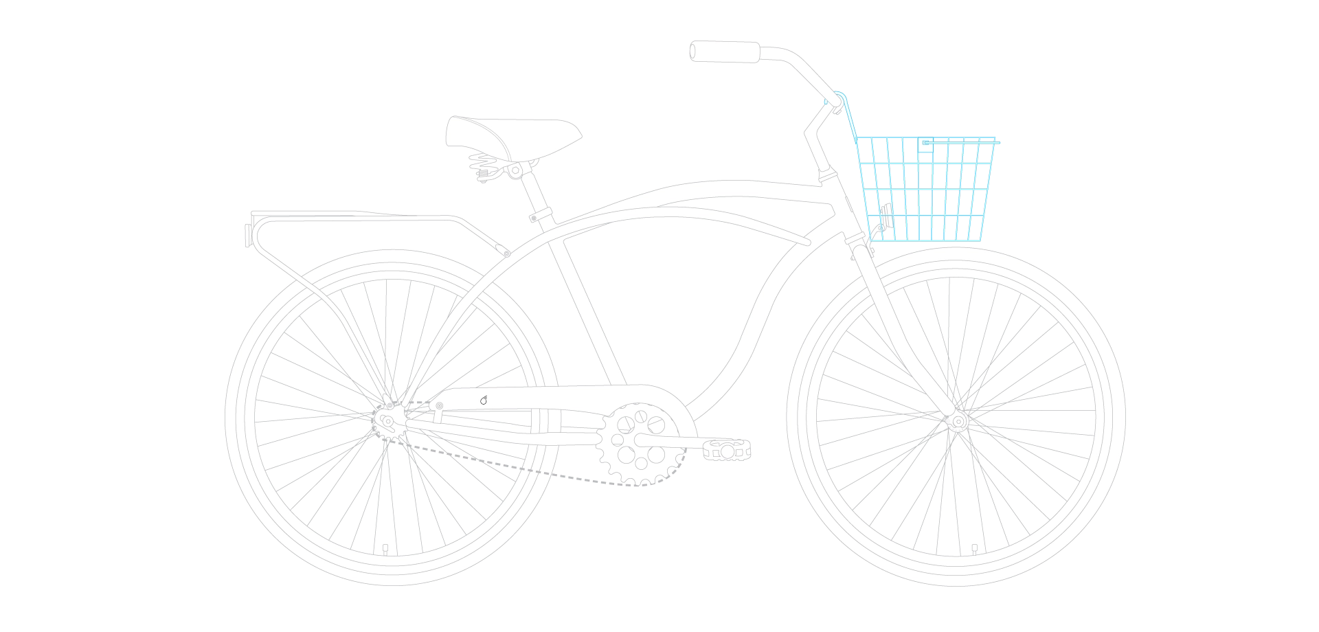 sixthreezero Around the Block Men's 24" 7 Speed Beach Cruiser Bicycle with Rear Rack