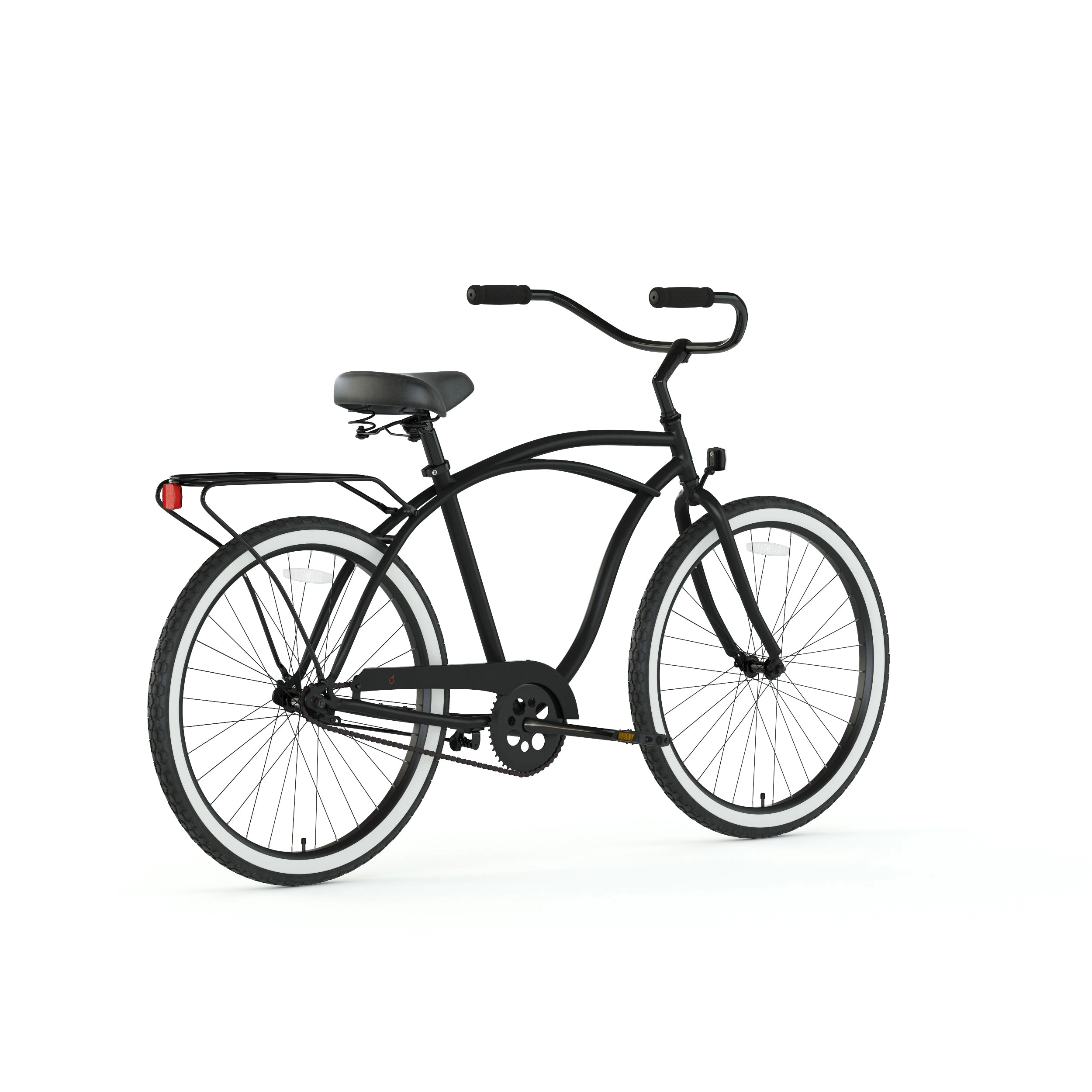 sixthreezero Around the Block Men's 24" 7 Speed Beach Cruiser Bicycle with Rear Rack
