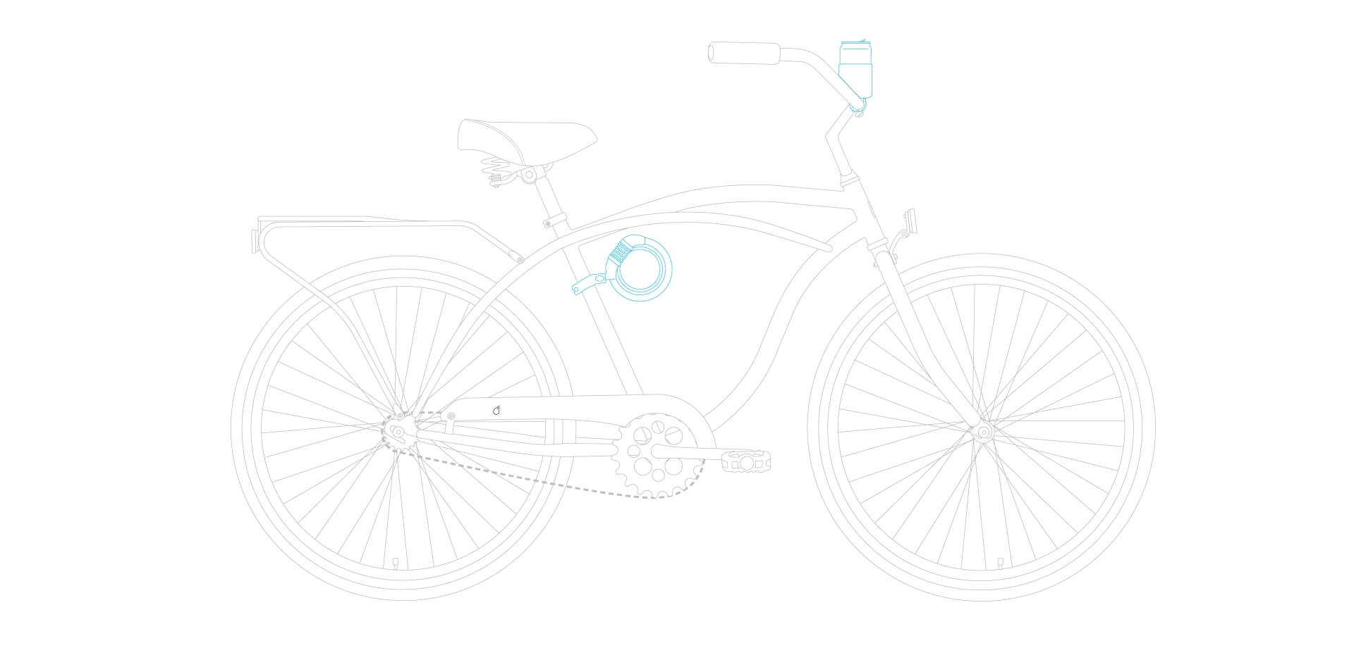 sixthreezero Around the Block Men's 24" 7 Speed Beach Cruiser Bicycle with Rear Rack
